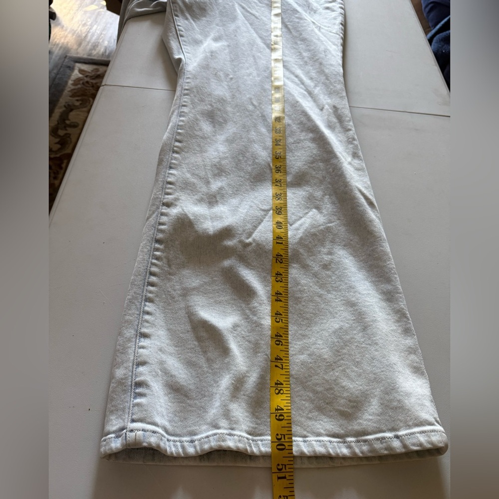 Good American Legs Flare Corset Tall High Rise Waist Y-York Jean Light Wash Blue - Picture 12 of 15